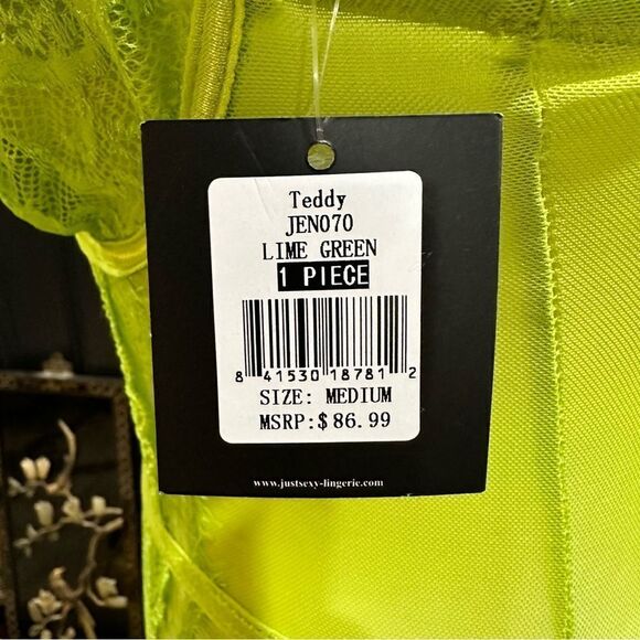 Just Sexy Lingerie Neon Green NWT Lace Lingerie Size M - Picture 12 of 12